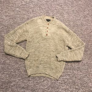 Artemis Collection Pullover Sweater Mens size Medium Green 4 Button Front